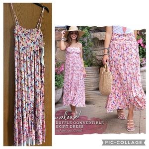 Grace & Lace Abstract Coral Maxi Dress